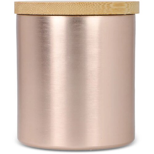 Bhakti plantaardige geurkaars in gerecycled aluminium potje rose goud