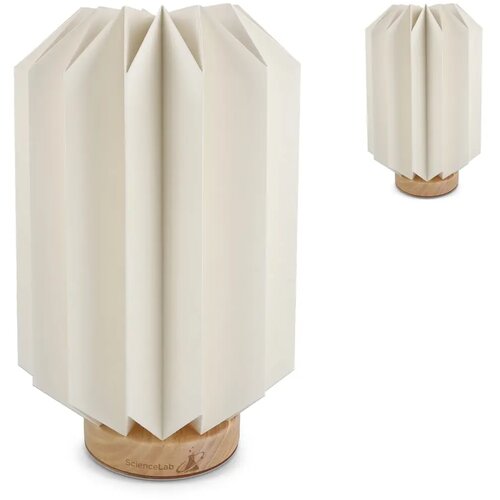 Coollux Eos vouwbare papieren LED lamp op houten voet