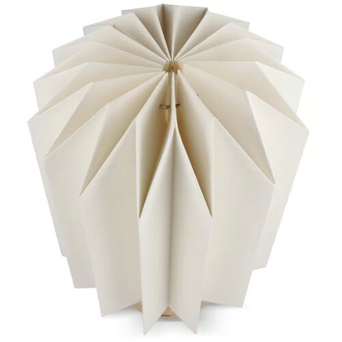 Coollux vouwbare papieren LED lamp Eos op houten voet, 25 cm (brievenbus doos) natuur