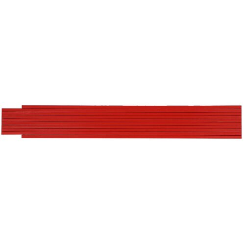 Duimstok hout 2m premium gekleurd rood