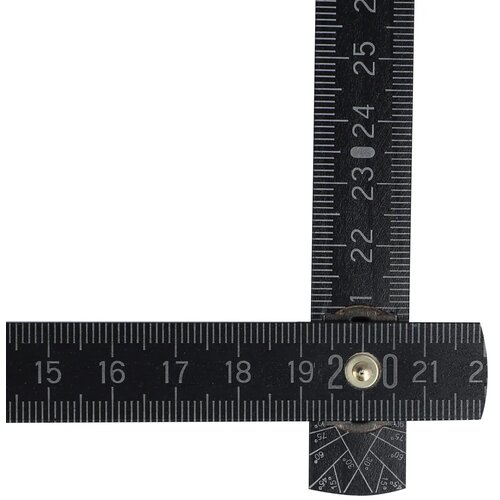 Duimstok hout 2m premium gekleurd zwart