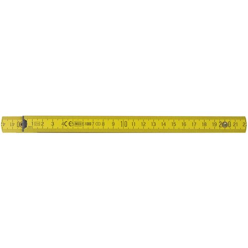Duimstok hout 2m premium gekleurd geel