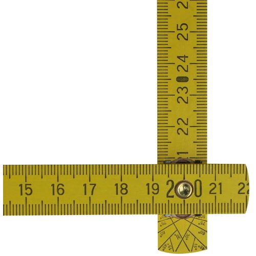 Duimstok hout 2m premium gekleurd geel