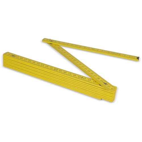 Duimstok hout 2m premium gekleurd geel
