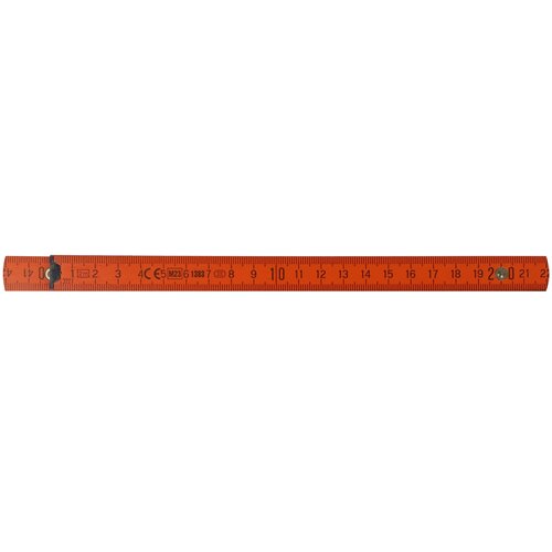 Duimstok hout 2m premium gekleurd oranje