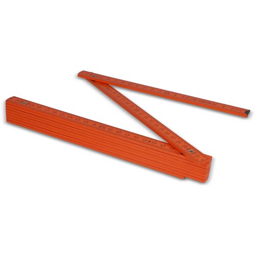 Duimstok hout 2m premium gekleurd oranje