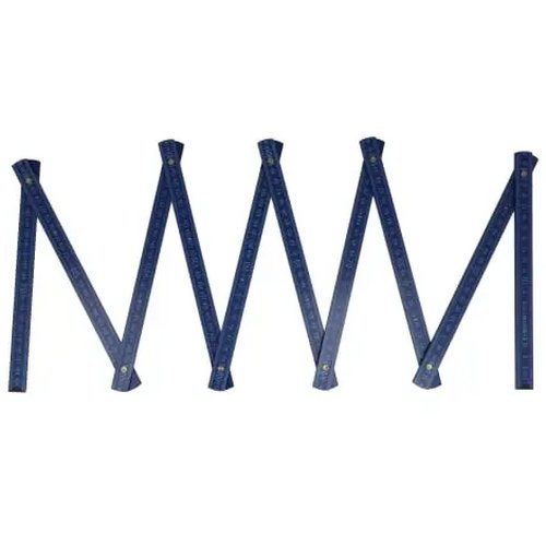 Duimstok hout 2m premium gekleurd donkerblauw