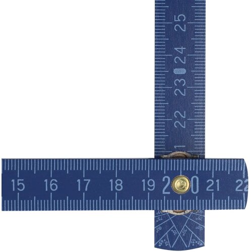 Duimstok hout 2m premium gekleurd donkerblauw