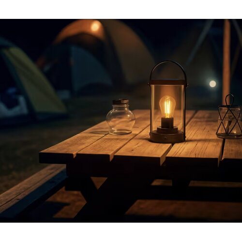 Edison Bamboe Lamp Zwart