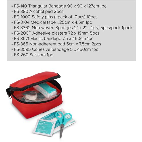Eerste hulp set 16-delig Fuji Rood