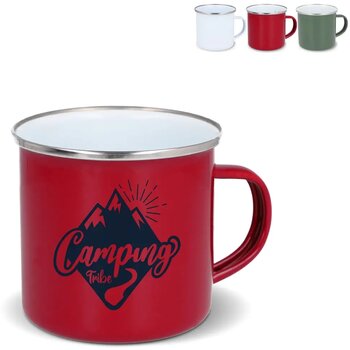 Emaille mok 350ml rood Emaille mok 350ml rood