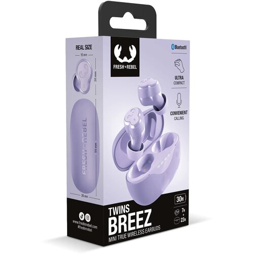 Fresh 'n Rebel Twins Breez True Wireless Oordopjes lila