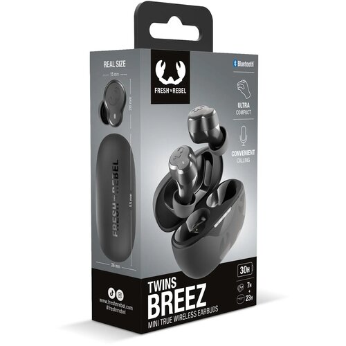 Fresh 'n Rebel Twins Breez True Wireless Oordopjes donker grijs