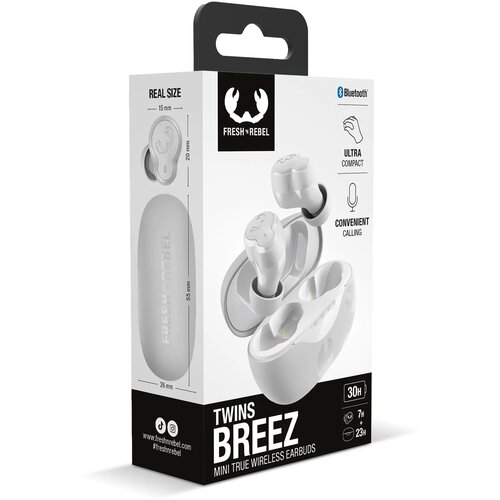 Fresh 'n Rebel Twins Breez True Wireless Oordopjes licht grijs