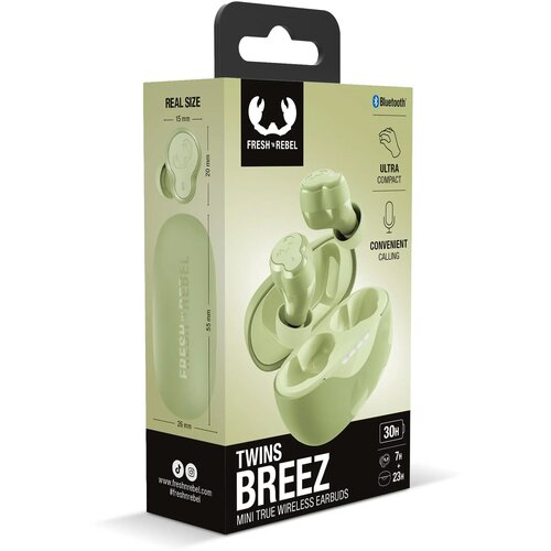 Fresh 'n Rebel Twins Breez True Wireless Oordopjes lichtgroen