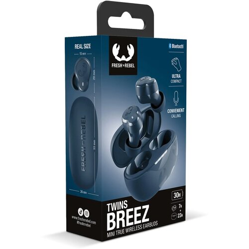 Fresh 'n Rebel Twins Breez True Wireless Oordopjes donkerblauw