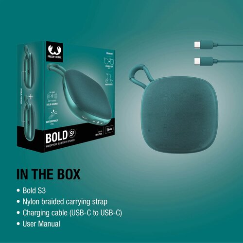 Fresh n Rebel Bold S3 Waterbestendige Bluetooth Speaker aqua