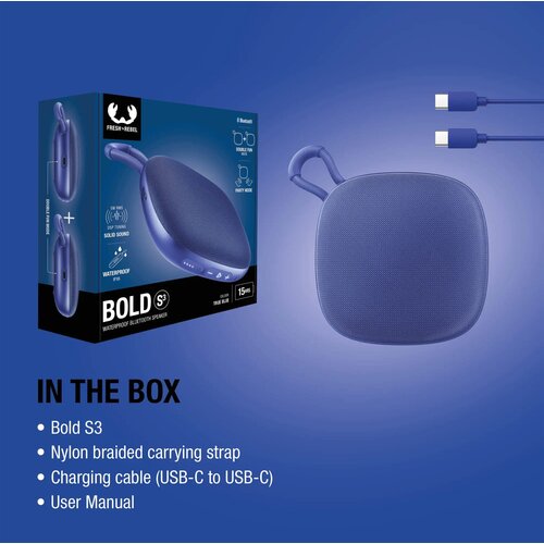 Fresh n Rebel Bold S3 Waterbestendige Bluetooth Speaker blauw