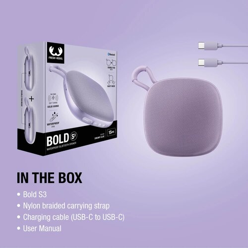 Fresh n Rebel Bold S3 Waterbestendige Bluetooth Speaker lila