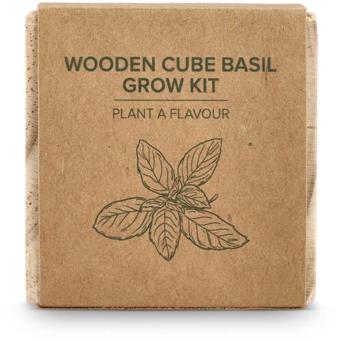 FSC Houten Plantenbak Set – Basilicum natuur