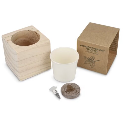FSC Houten Plantenbak Set – Mint natuur