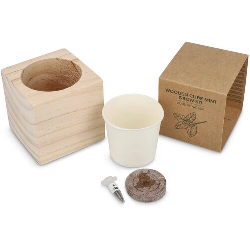 FSC Houten Plantenbak Set – Mint natuur