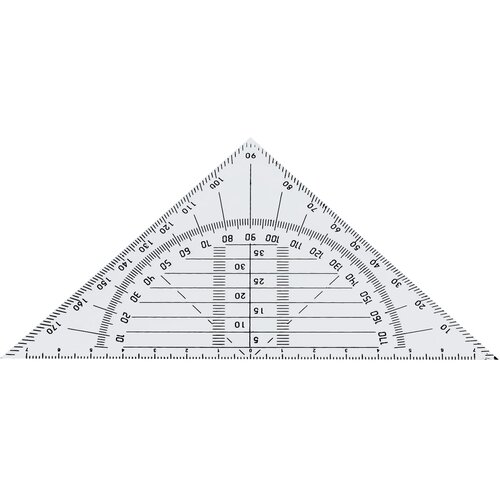 Geodriehoek transparant