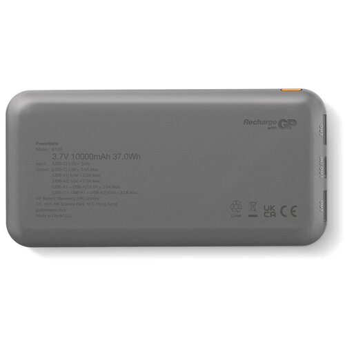 GP B+ Series Powerbank 10000 mAh zwart