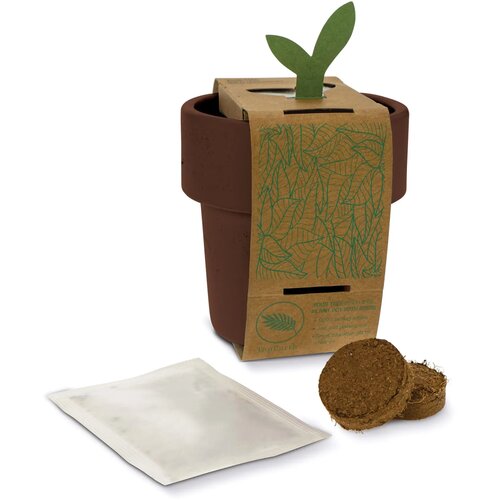 Hot-but-cool beker met basilicum zaadjes bruin