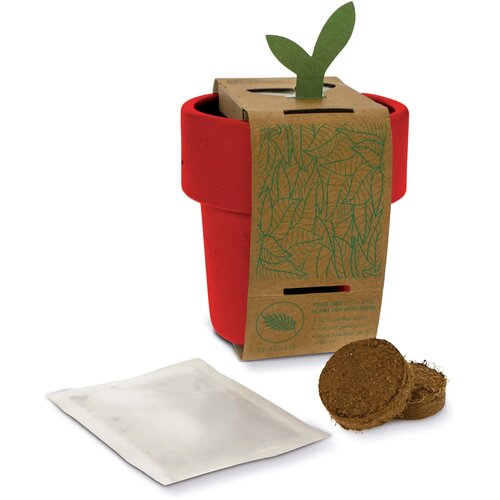 Hot-but-cool beker met basilicum zaadjes rood