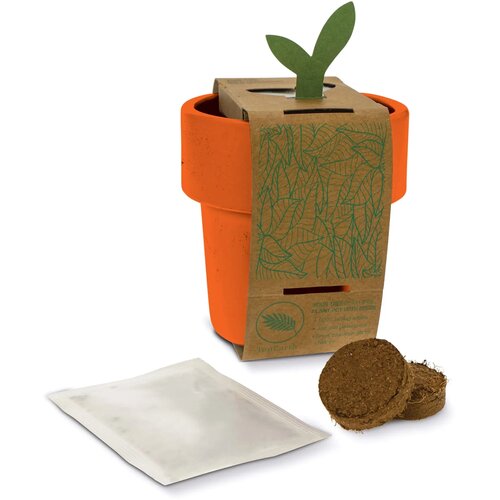 Hot-but-cool beker met kerstomaten zaadjes oranje