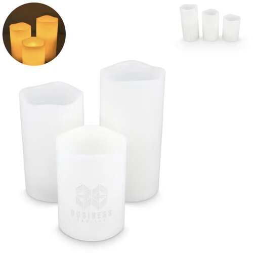Koselys 3-delige set LED-waxkaarsen voor sfeervolle verlichting