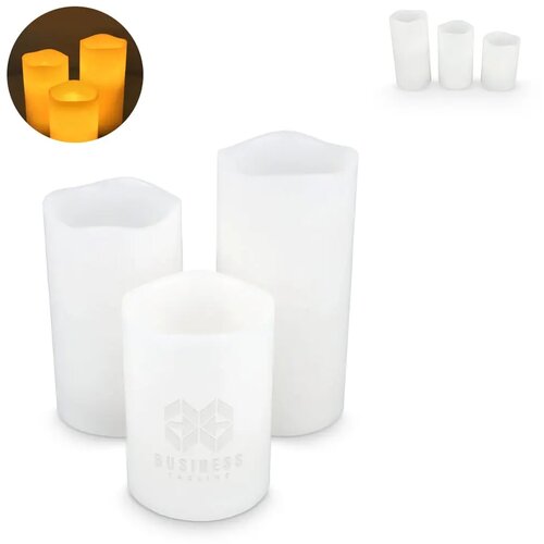 Koselys 3-delige set LED-waxkaarsen voor sfeervolle verlichting