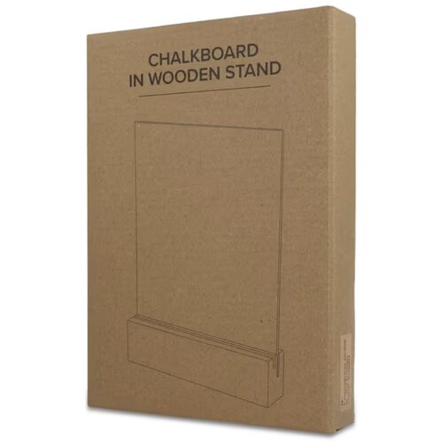 Krijtbord in houten standaard natuur