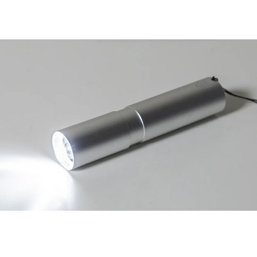 Chargelight Tone Oplaadbare Zaklamp Van Gerecycled Aluminium Zilver