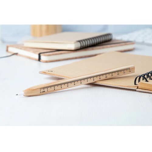 Burnham Black Balpen Met Liniaal Natuurlijk