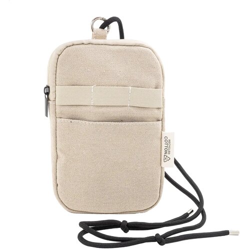 Canvafon Gerecycled Canvas Crossbody Mobiele Tas Natuurlijk