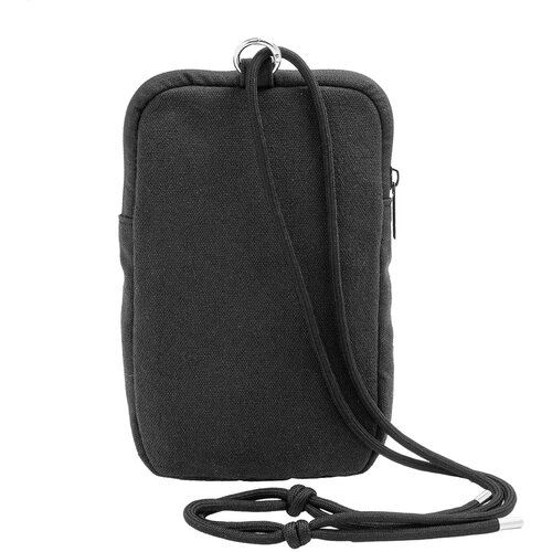 Canvafon Gerecycled Canvas Crossbody Mobiele Tas Zwart