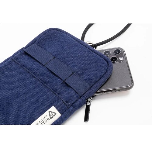 Canvafon Gerecycled Canvas Crossbody Mobiele Tas Blauw
