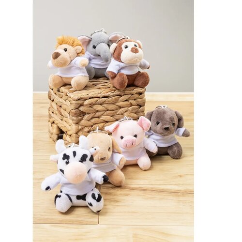 Cowfob Pluche Koe Sleutelhanger Wit