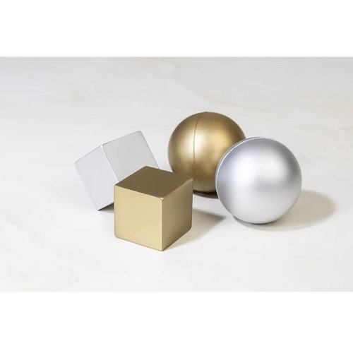 Cubix Shine Metallic Antistress Bal Zilver