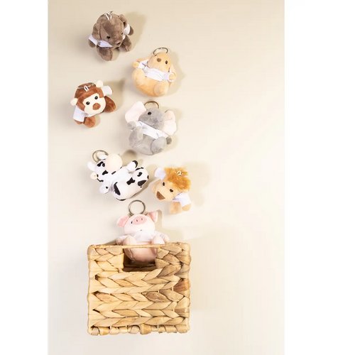Dogfob Pluche Hond Sleutelhanger Bruin