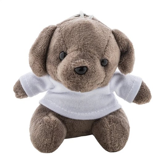 Dogfob Pluche Hond Sleutelhanger Bruin