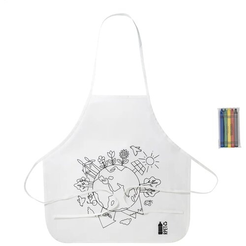 Ecolo Rpet Kleur Schort Wit