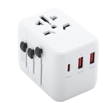 Jetsetter Plus Reis Adapter Wit
