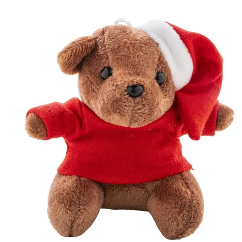 Julnalle Pluche Kerst Teddybeer Sleutelhanger Meerkleurig