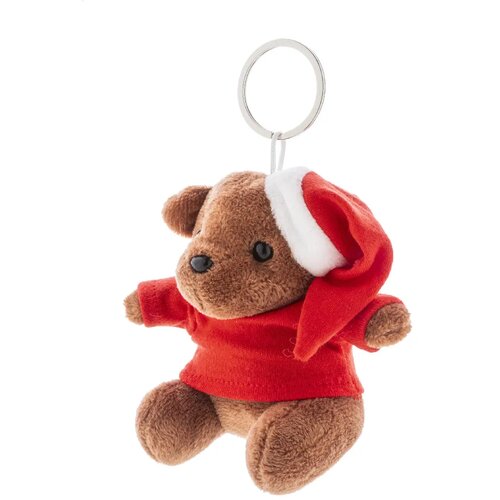 Julnalle Pluche Kerst Teddybeer Sleutelhanger Meerkleurig