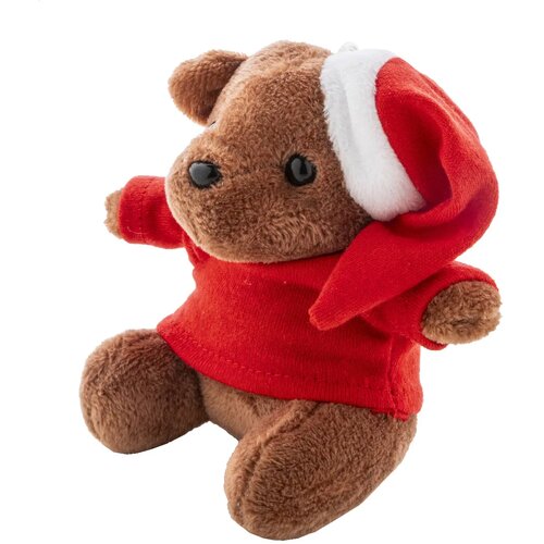 Julnalle Pluche Kerst Teddybeer Sleutelhanger Meerkleurig