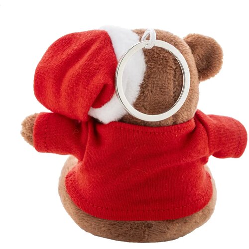 Julnalle Pluche Kerst Teddybeer Sleutelhanger Meerkleurig