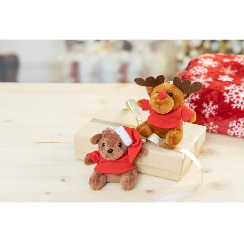 Julren Pluche Kerst Rendier Sleutelhanger Meerkleurig